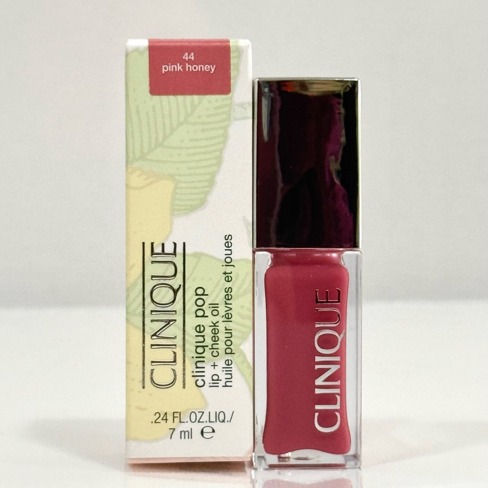 Clinique Pop Lip + Cheek Oil In Pink Honey 44 7ml/0.24fl.oz. Full Size New